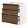 METOD/MAXIMERA - base cab f hob/3 fronts/3 drawers, white/Stensta dark brown ash veneer, 80x60x80 cm | IKEA Indonesia - PE951343_S1
