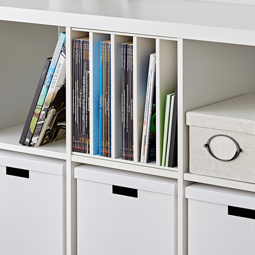 KALLAX insert with 4 shelves, white, 33x33 cm | IKEA Indonesia