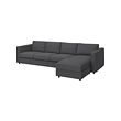 VIMLE - 4-seat sofa with chaise longue, Hallarp grey