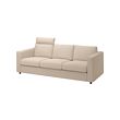 VIMLE - Sofa 3 dudukan, dengan sandaran kepala/Hallarp krem