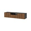 BESTÅ - TV bench, black-brown/Lappviken walnut effect, 180x42x39 cm