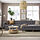 LANDSKRONA - 4-seat sofa with chaise longues, Gunnared dark grey/wood | IKEA Indonesia - PE923400_S1