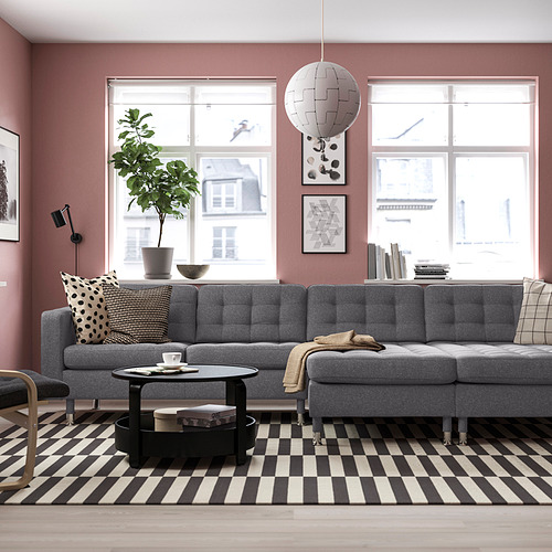 LANDSKRONA 4-seat sofa with chaise longues
