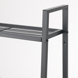 LERBERG - Shelf unit, dark grey, 60x148 cm
