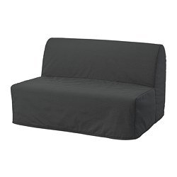 LYCKSELE LÖVÅS - 2-seat sofa-bed, Vansbro dark grey