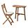 ASKHOLMEN - table for wall+1 fold chr, outdoor, dark brown/Frösön/Duvholmen beige, 70x44 cm | IKEA Indonesia - PE923475_S1