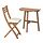 ASKHOLMEN - meja dinding+1 kursi lipat, l.ruang, cokelat tua/Kuddarna krem, 70x44 cm | IKEA Indonesia - PE923479_S1