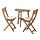 ASKHOLMEN - table f wall+2 fold chairs, outdoor, dark brown/Frösön/Duvholmen beige, 70x44 cm | IKEA Indonesia - PE923482_S1