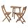 ASKHOLMEN - table f wall+2 fold chairs, outdoor, dark brown, 70x44 cm | IKEA Indonesia - PE923486_S1