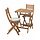 ASKHOLMEN - table+2 folding chairs, outdoor, dark brown/Frösön/Duvholmen beige, 60x62 cm | IKEA Indonesia - PE923511_S1