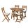 ASKHOLMEN - gateleg table+4 chairs, outdoor, foldable dark brown/Frösön/Duvholmen beige | IKEA Indonesia - PE923520_S1