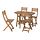 ASKHOLMEN - gateleg table+4 chairs, outdoor, foldable dark brown | IKEA Indonesia - PE923523_S1