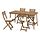 ASKHOLMEN - table+4 folding chairs, outdoor, dark brown/Kuddarna beige, 143x75 cm | IKEA Indonesia - PE923531_S1