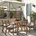 ASKHOLMEN - table+4 chairs w armrests, outdoor, dark brown/Frösön/Duvholmen beige, 143x75 cm | IKEA Indonesia - PE923559_S1