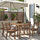 ASKHOLMEN - table+4 chairs w armrests, outdoor, dark brown, 143x75 cm | IKEA Indonesia - PE923557_S1