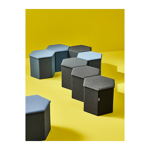 KJUGE pouffe dengan penyimpanan