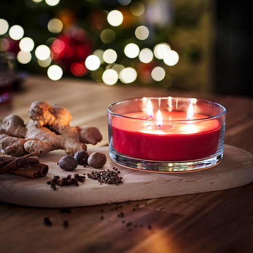 VINTERFINT lilin beraroma dalam gelas, 3 sumbu