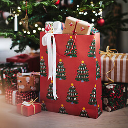 VINTERFINT - Tas kado, Motif Natal/merah, 38x50 cm