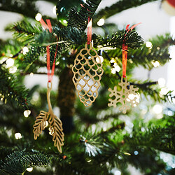 VINTERFINT - Set ornamen pohon isi 3, warna emas