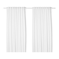 TIBAST - Curtains, 1 pair, white, 145x250 cm