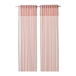 MOALISA - Curtains, 1 pair, pale pink/pink, 145x250 cm