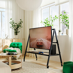 YXSTABY - Gaming tv stand on castors, black