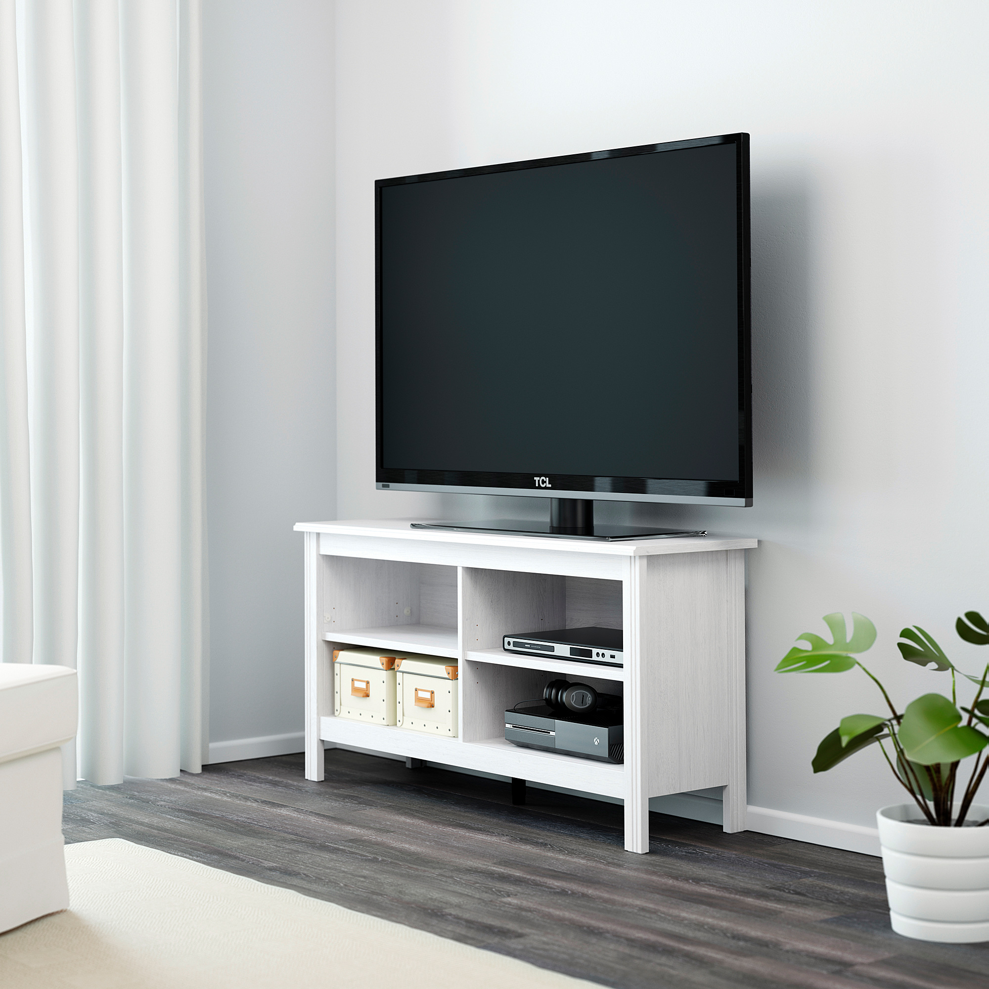 BRUSALI TV Bench White 120x36x62 Cm IKEA Indonesia