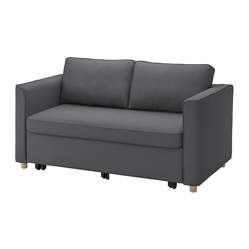 PÄRUP sarung untuk sofabed 2 dudukan, Vissle abu-abu | IKEA Indonesia