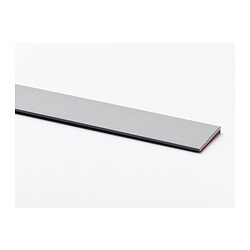 FÖRBÄTTRA - Cover strip and fittings, stainless steel colour, 59.7x2.2 cm