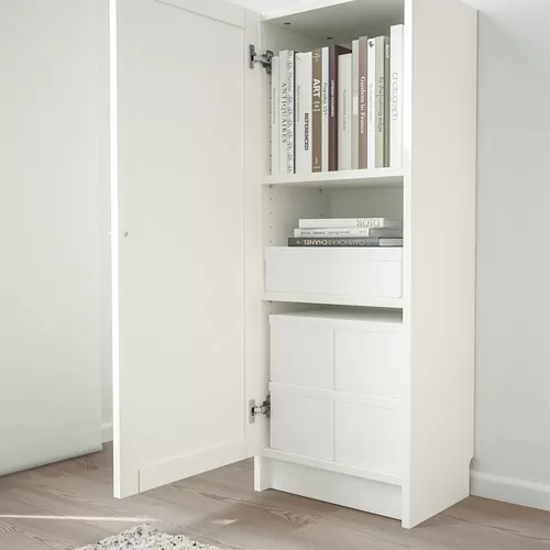 BILLY/OXBERG lemari buku dg pintu