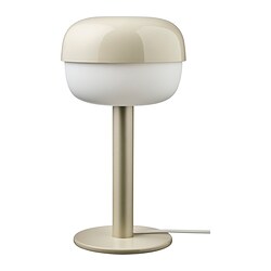 BLÅSVERK - Lampu meja, krem, 36 cm