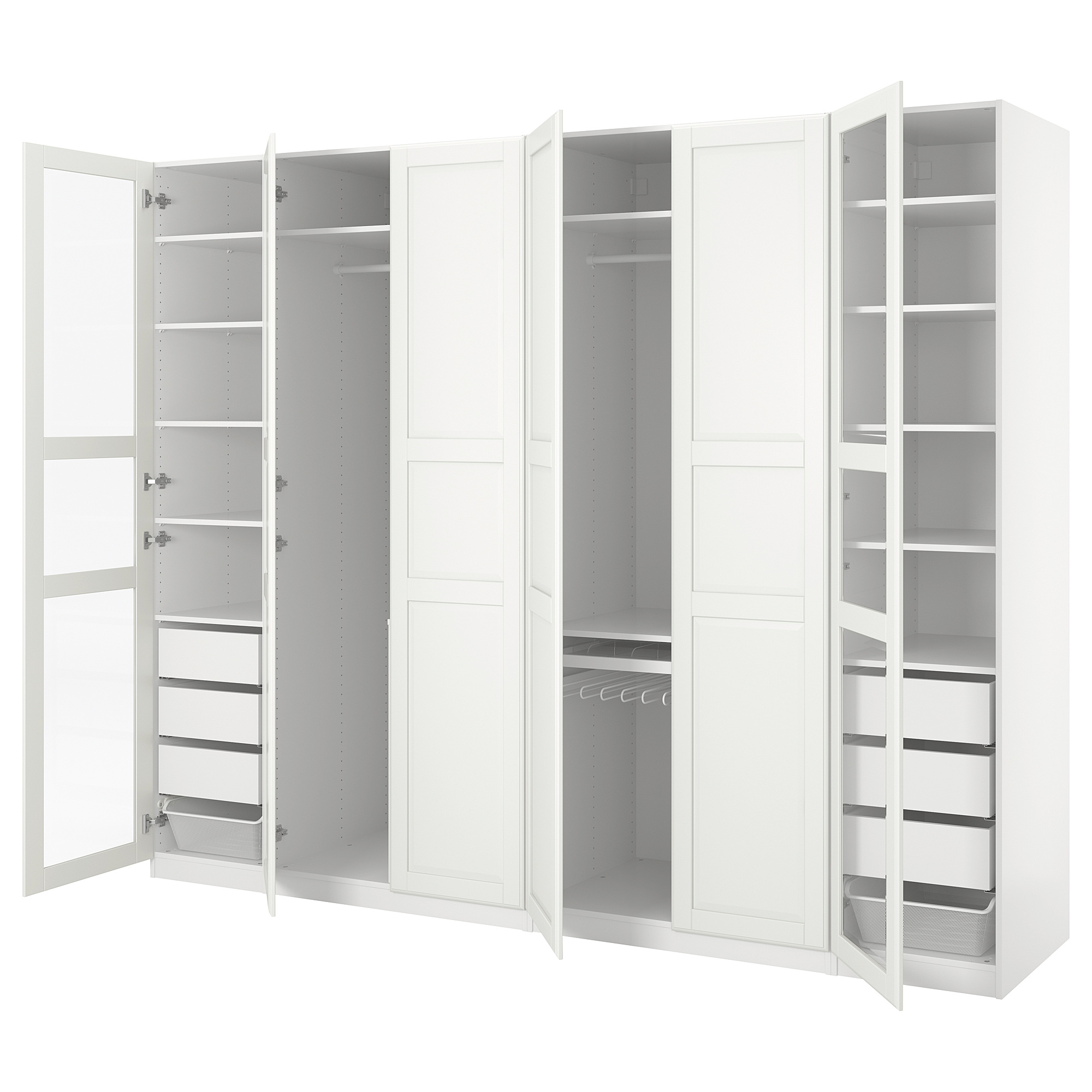 PAX lemari  pakaian  putih Tyssedal Tyssedal kaca  IKEA  