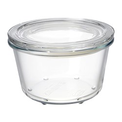 IKEA 365+ - Wadah makanan dengan penutup, kaca, 600 ml