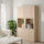 BESTÅ - storage combination w glass doors, white stained oak effect Lappviken/Sindvik white stained oak eff clear glass, 120x42x193 cm | IKEA Indonesia - PE746552_S1