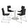 DOCKSTA/LILLÅNÄS - table and 4 chairs, white/chrome-plated Bomstad black, 103 cm | IKEA Indonesia - PE884506_S1