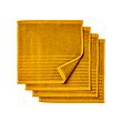 VÅGSJÖN - Washcloth, golden-yellow, 30x30 cm
