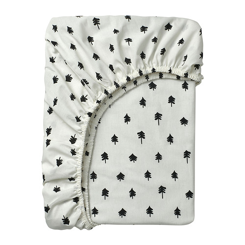GRÖNFINK fitted sheet for cot