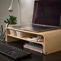 VATTENKAR - Laptop/monitor stand, birch, 52x26 cm