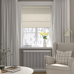 RINGBLOMMA - Roman blind, beige, 80x160 cm