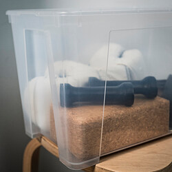 SAMLA - Box, transparent, 39x28x28 cm/22 l