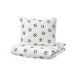 SPORTSLIG - Duvet cover and pillowcase, football pattern, 150x200/50x80 cm