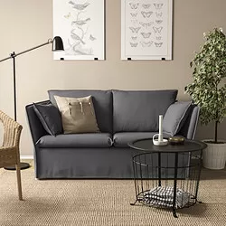BACKSÄLEN - Sofa 2 dudukan, Hallarp abu-abu
