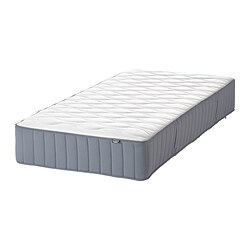 VÅGSTRANDA - Pocket sprung mattress, super firm/light blue, 90x200 cm