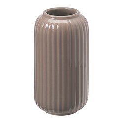 STILREN - Vase, dark grey-beige, 12 cm