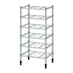 OMAR - Bottle shelf, galvanised, 46x36x94 cm