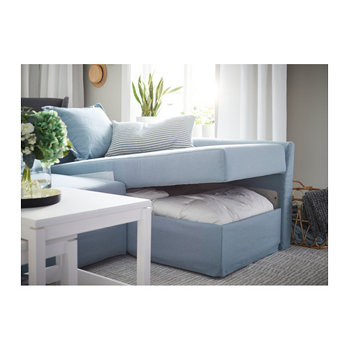 HOLMSUND corner sofa  bed  Orrsta light blue IKEA Indonesia 