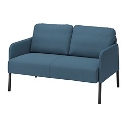GLOSTAD - 2-seat sofa, Knisa medium blue