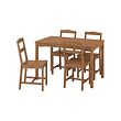 HÄGERNÄS - Table and 4 chairs, antique stain pine