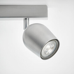 RÖKFRI - Ceiling spotlight with 3 spots, aluminium-colour