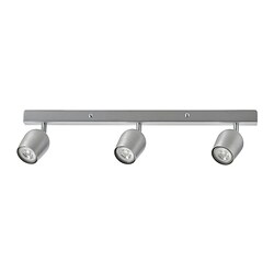 RÖKFRI - Ceiling spotlight with 3 spots, aluminium-colour